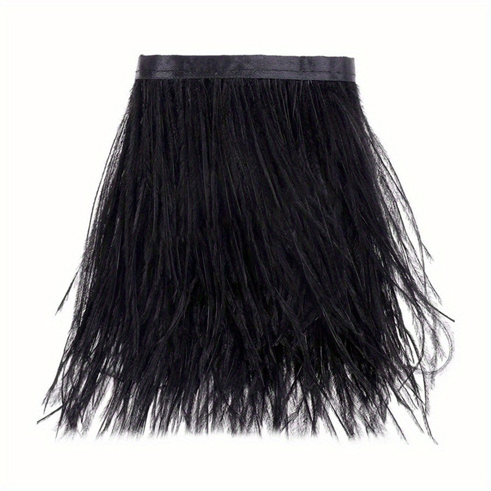Feather Trim Marabou - 1M 8-10cm Schwarz Straußenfedern Trim Handwerk