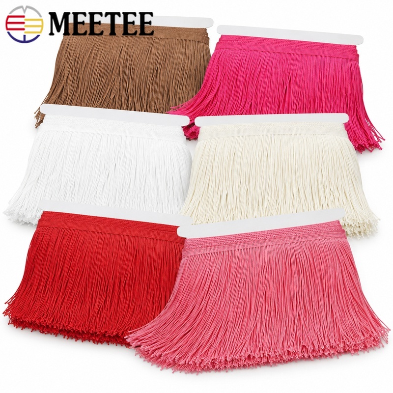 Fringe Ribbon Sewing - 5/10 Yards 15cm Polyester-Quastenborte, seidig fließendes