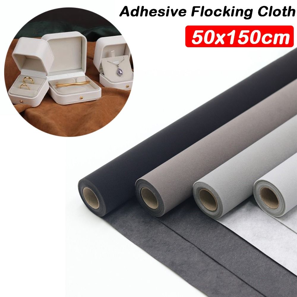 Velvet Ribbon Roll - 50x150cm Selbstklebender Samtstoff, verdickt, weich, Schmuckpräsentationsfolie,