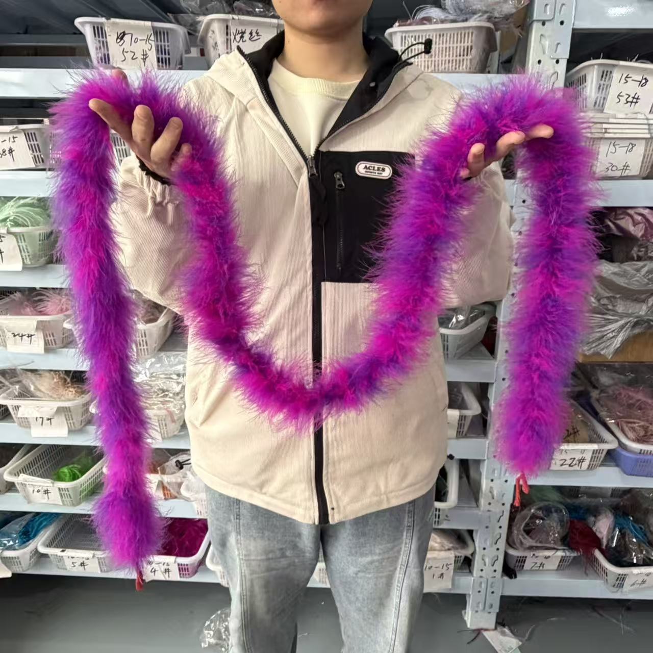 Mehrfarbige 2-Meter-Marabu-Fed – Feather Trim Marabou Bewertung und Preis