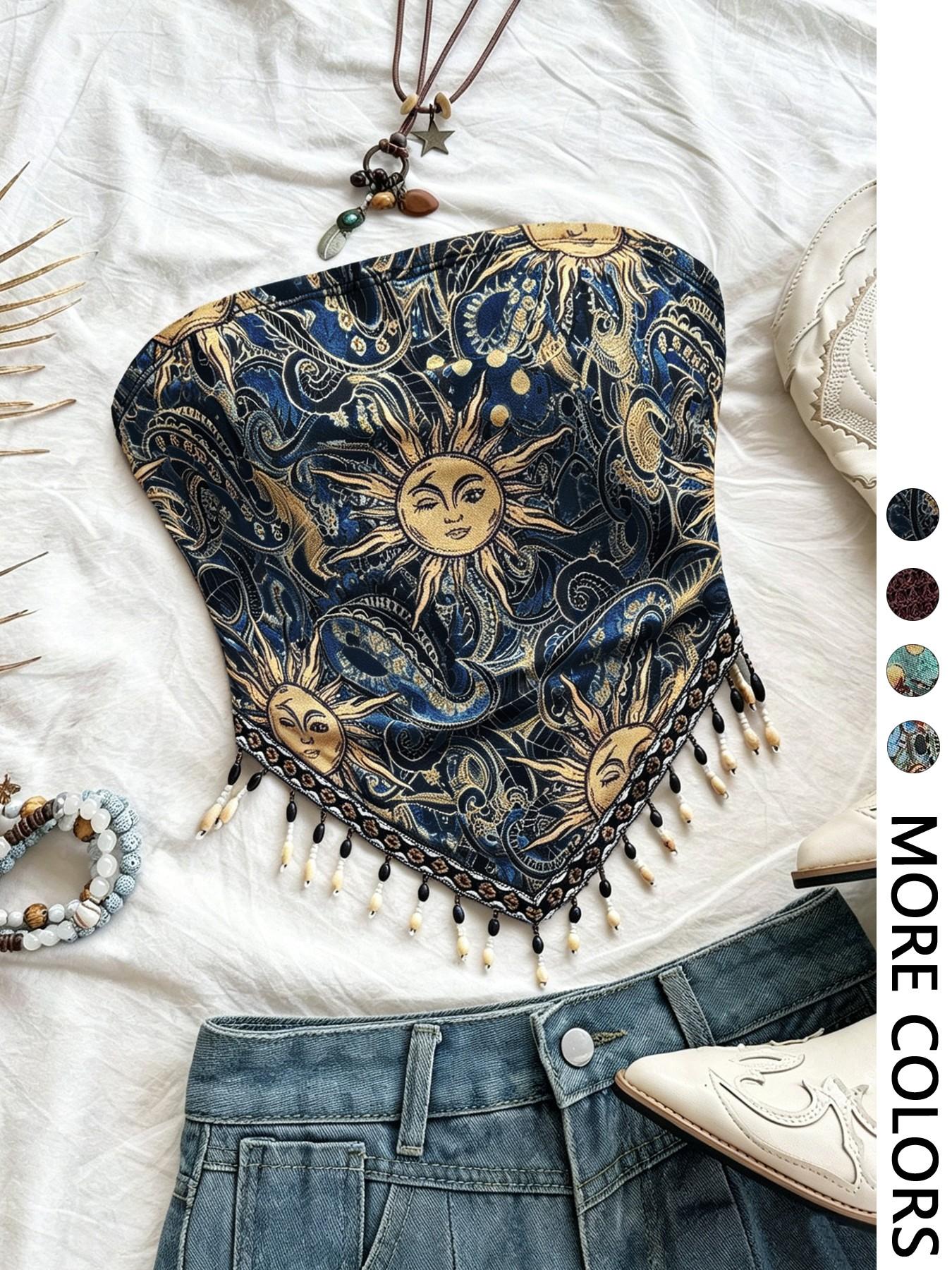 1-teiliges bedrucktes Mesh-Str – Beaded Trim Fringe Bewertung und Preis