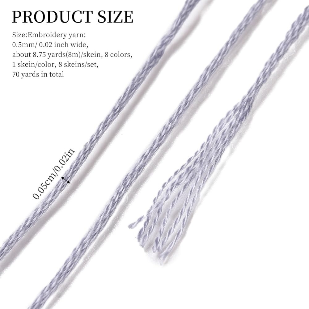 8 Stränge, 70 Yards, graue Fre – Embroidery Embellishments Bewertung und Preis