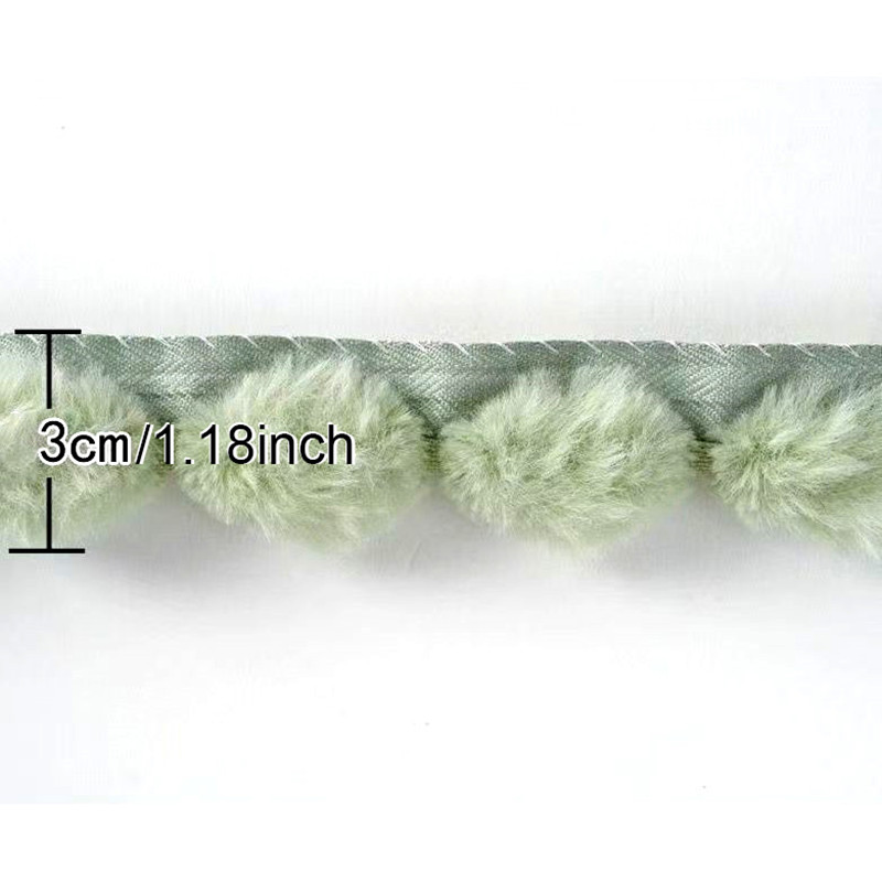 3cm Kunstfell-Pompon-Borte mit – Fringe Ribbon Sewing Bewertung und Preis